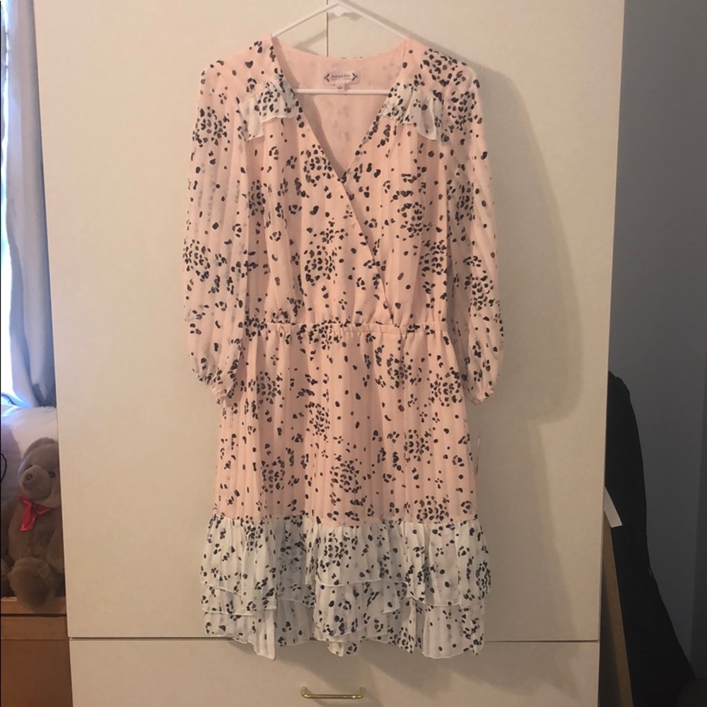NWT Patterned Blush Pink Dress- 8, Nanette Lepore